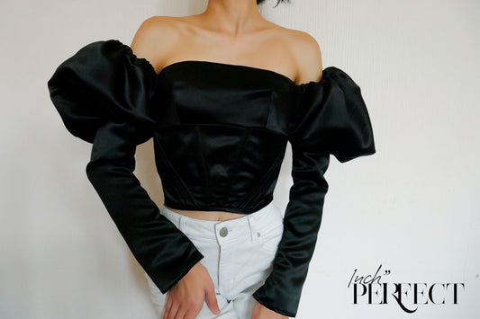 Galadriel Puff Sleeve Corset Black