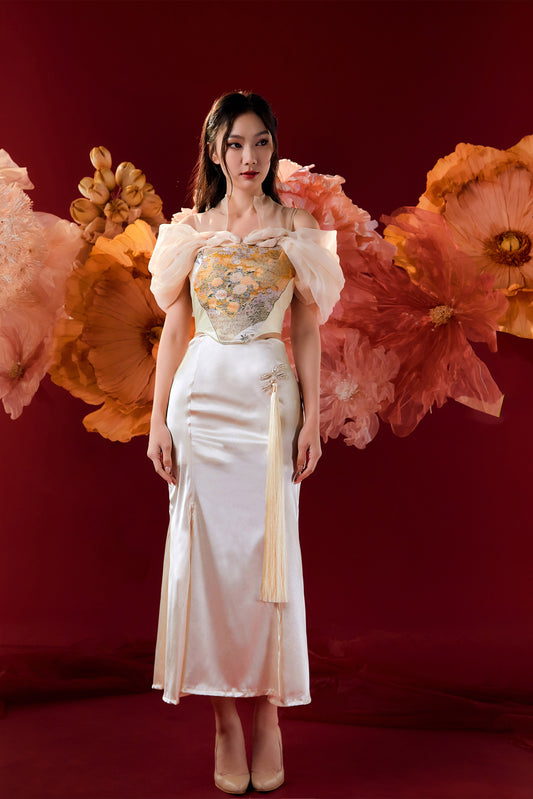 Qin Qin Midi Skirt (Butter Yellow)