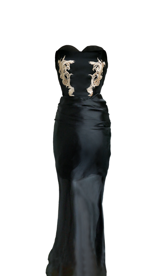 Ernestine Black Lace Gown