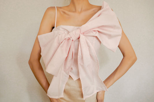 Blair Pink Oversized Ribbon Top