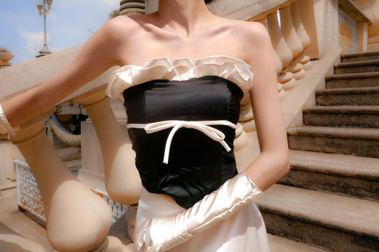 Beeble Black Frill Top