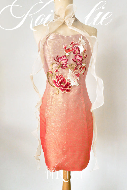 Koilie Ombre Shimmer Cheongsam (Tangerine)