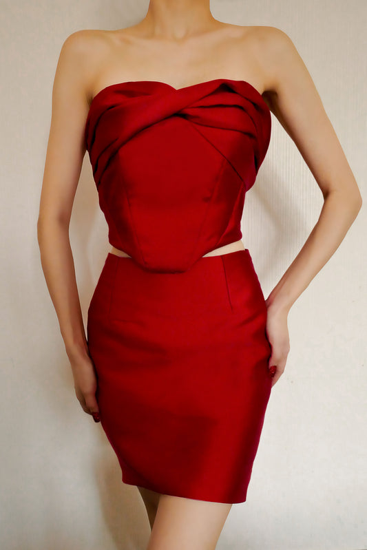 Tinsel Crimson Red (Skirt)