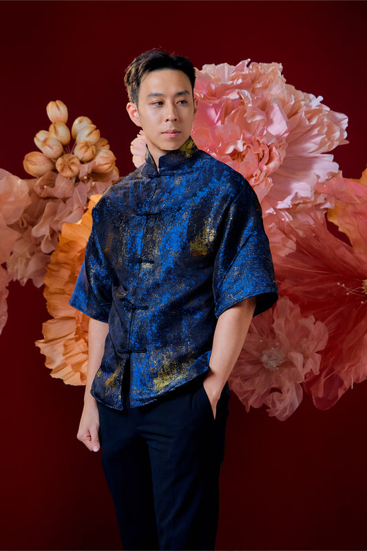 Xu Xu Samfu Top MEN(Midnight Blue Gold)