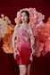 Koilie Ombre Shimmer Cheongsam (Fuchsia)