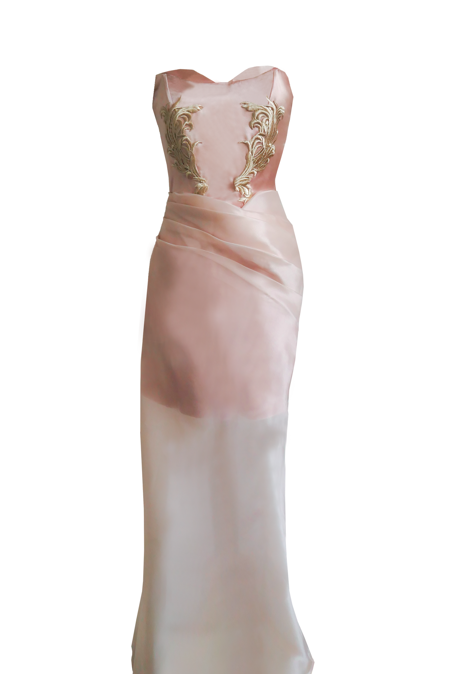 Ernestine Blush Lace Gown