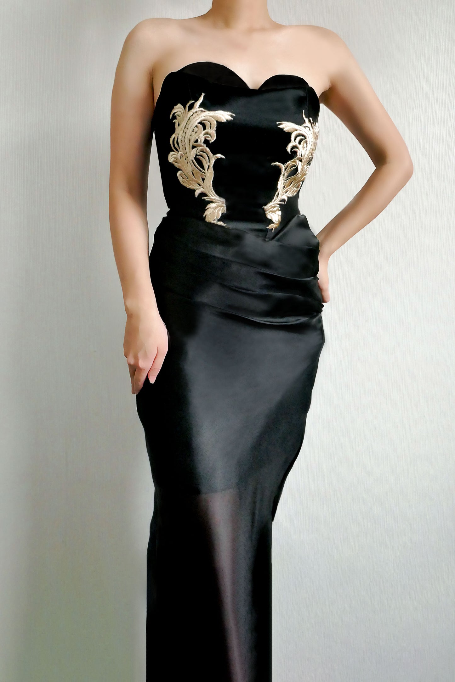 Ernestine Black Lace Gown
