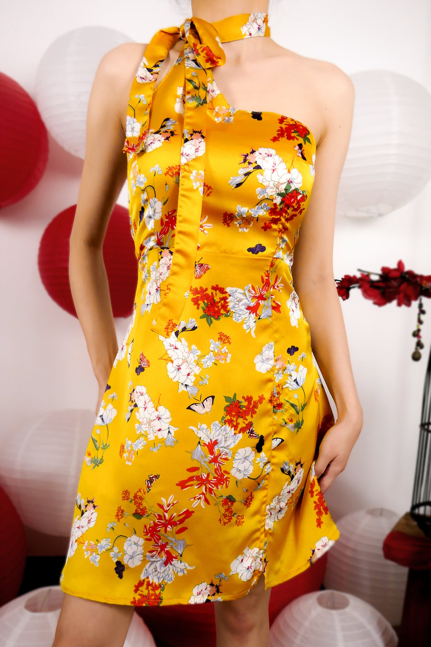 Canary One Shoulder Dress